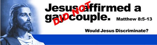 Jesus did NOTaffirmed a gay couple!